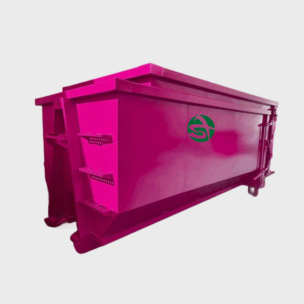 Stackable lightweight hook lifting container