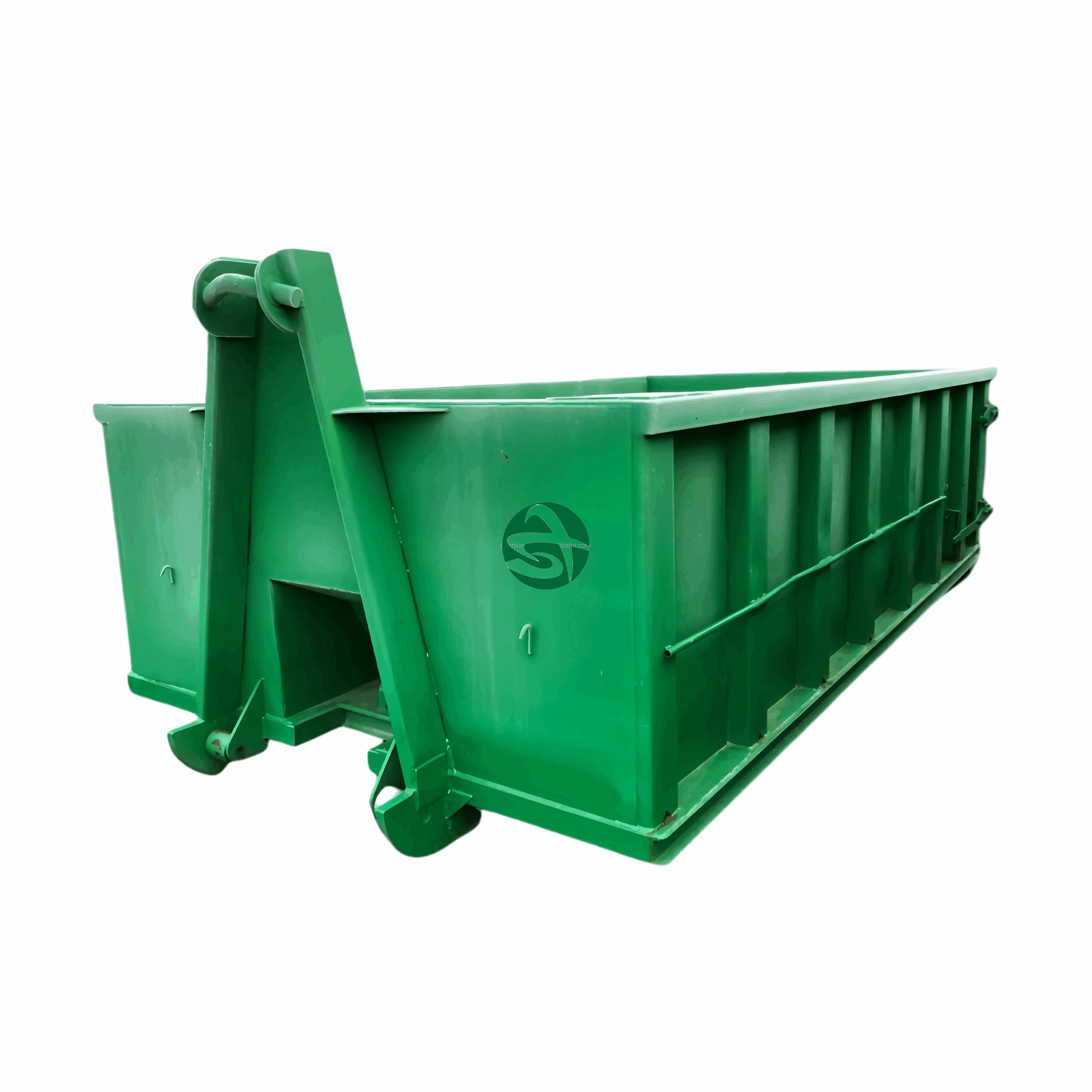  Green customized hook lifting container