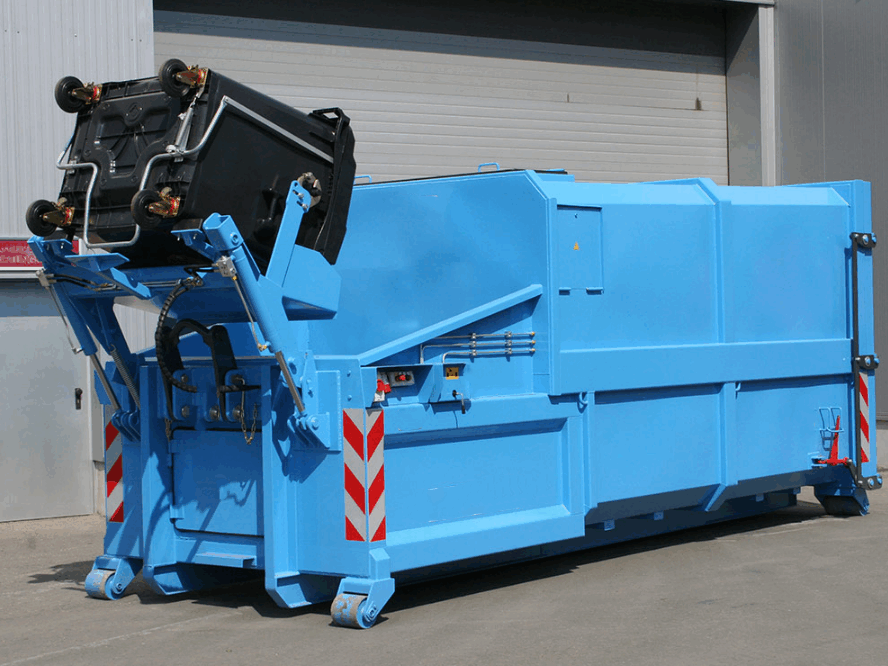 Bucket with box garbage compactor